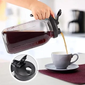 Glass Pitchers With Lid, Half Gallon Mason Jar Pitcher With Airtight Lid W5 - Picture 1 of 12