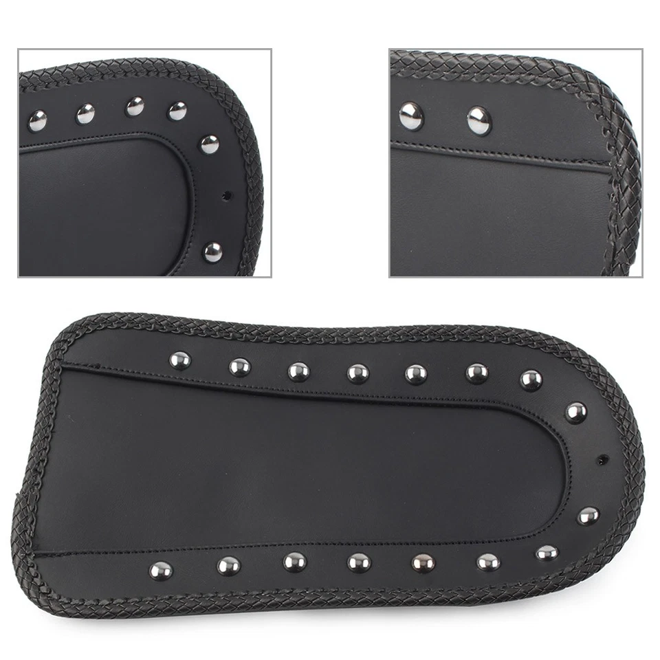 Babero guardabarros asiento trasero cuero puntada llama negro para Honda VTX1800R/C VTX1300S/R Foto 1 de 4