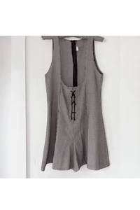 Vintage 90s Twee Houndstooth Jumper - USA Made - Rory Gilmore Academia Goth Corset - Bild 1 von 7