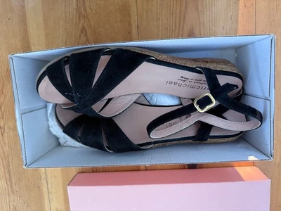 Eric Michael Women's Nixon Vanessa, Wedge Black Sandals, Size US9 EUR 40 N6 - Image 1 of 4