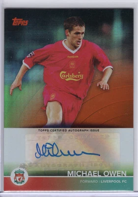 2021-22 TOPPS LIVERPOOL FC TEAM SET ORANGE FOIL PARALLEL AUTO MICHAEL OWEN /25 - Image 1 of 2