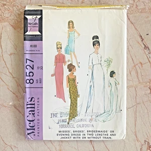 McCalls 8527, 60s Bridal, Sz 12/32, Cut & COMPLETE, Vintage Sewing Pattern - Picture 1 of 2
