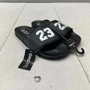 EpicStep Black Number "23" Slip-On Slides Men's Size 13 NEW - Picture 1 of 9