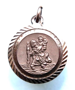 Vintage Gold Medallion Pendant "Saint Christopher" 2 gram - Picture 1 of 4