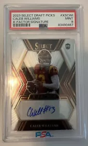 2023 Caleb Williams Prospect Auto Select Draft Picks X-Fractor PSA 9 - Picture 1 of 2