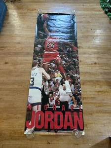 1989 MICHAEL JORDAN Jumbo Door Poster 73x26" Chicago Bulls #23 Air Jordan - Picture 1 of 22