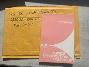 85-86 KAWASAKI MODEL SERVICE SPECS.  99926-1010-01  SM9-29 - Picture 1 of 1
