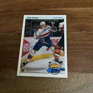 1990 Upper Deck Hockey Peter Bondra # 536 Young Guns Washington Capitals - Imagen 1 de 2