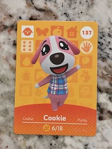 Cookie #137 Animal Crossing Amiibo Auténtico Nintendo Tarjeta Como Nueva De Serie 2 - Imagen 1 de 2