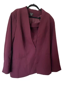 Oxblood Burgundy City Chic Amelia Skirt Suit Lined Set Plus Curve Size 24 - Picture 1 of 7
