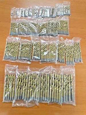 1mm-14mm 10pc Titanium Coated Drill Bits Bit Straight Shank For Wood soft metal - image 1 of 4