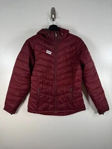 Columbia Womens Full Zip Omni Heat Puffer Jacket Fleece Lined Hooded Red Sz XS - Picture 1 of 9