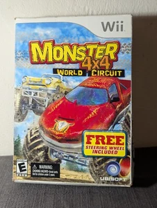 Monster 4x4 World Circuit w/ Steering Wheel CIB Complete (NINTENDO, WII, 2006) - Picture 1 of 8
