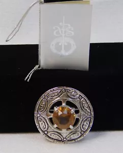 Broche Celta MacGregor Targe Colgante Kilt Pin Ámbar Piedra Centro 1.5 pulgadas - Imagen 1 de 5