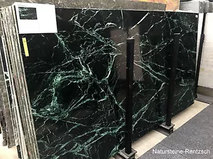 Tischplatte Marmor Naturstein grün geadert für Couchtisch Beistelltisch Platte - Bild 1 von 2