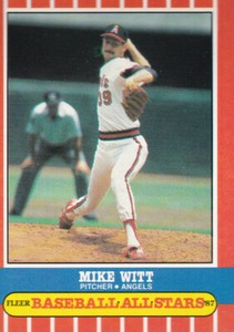 1987 Fleer Baseball All-Stars Mike Witt #44 California Angels 