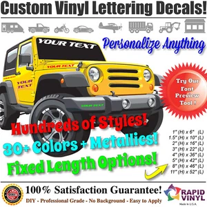 Custom Vinyl Lettering Decal Sticker Business Car Boat Name Truck Window Signage - Picture 1 of 11