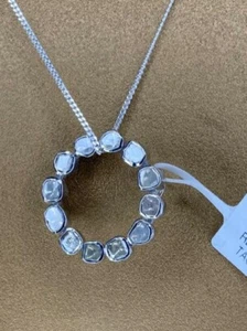 Beautiful Polki Diamond 0.5 Ct, Circle Pendant + chain Sterling 925 - Picture 1 of 4