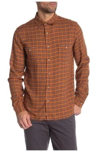 140 $ Onia Liam Geekcore Tartan Karo Kürbis entspannt geknöpfte Taschen Hemd Gr. M - Bild 1 von 2