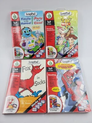 Leap Frog LeapPad Pre 1st Grade Fox in Socks Spiderman Toy Story 2 Fiesta House - Image 1 of 4