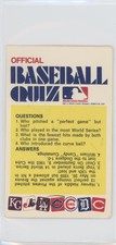 1972 Fleer Official Baseball Quiz Cards Laughlin Baseball's Famous Feats #OFBQ.4