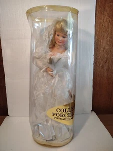 Muñeca de porcelana nupcial vintage coleccionable posable boda Jennifer Lynn - Imagen 1 de 1
