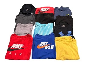 Lot of 12 Boys Clothes Shirts Nike Under Armour Old Navy Size Youth Large L - XL - Picture 1 of 15