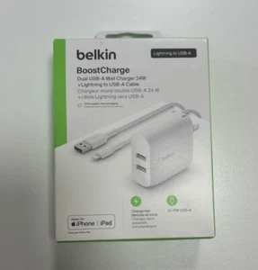 Belkin BOOST CHARGE USB-A Wall Charger for Multiple Brands White (WCD001dq1MWH) - Picture 1 of 2