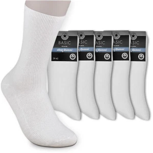 Gesundheitssocken BASIC (5 oder 10 Paar) für Diabetiker keine Naht weiß kochfest - Bild 1 von 7