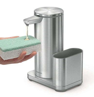 Simple|human 14oz Sensor Pump, Touch free Hand Soap Dispenser Sponge Caddy, NEW - Image 1 of 4