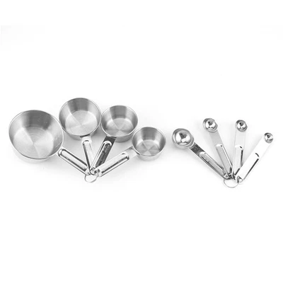 Measuring Cups And Spoons Set 8PCS Stainless Steel Measuring Cups Measuring - Image 1 of 4