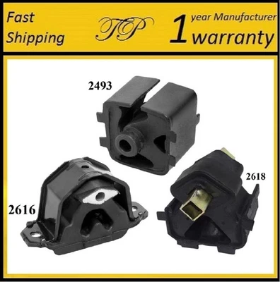 3PCS MOTOR & TRANS MOUNT FOR CHRYSLER DAYTONA, PHANTOM, SHADOW, SPIRIT 2.2L 2.5L - Image 1 of 4