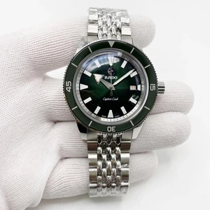 Rado Captain Cook 42mm Steel Green Dial Automatic Men Watch R32505313 - Picture 1 of 7