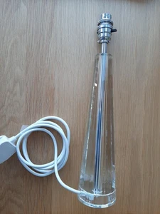 Laura Ashley Clear Cut Glass Crystal Obelisk Blake Medium 38cm Table Lamp Base - Picture 1 of 2