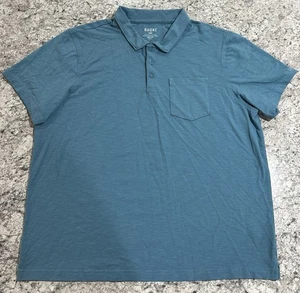 Rhone Polo Shirt Mens 2XL Blue Teal Golf Performance Stretch Casual Logo - Picture 1 of 11