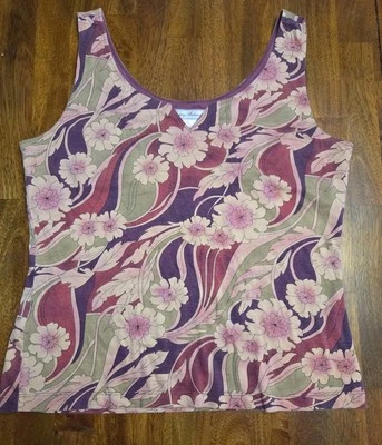 Camiseta sin mangas vintage Tommy Bahama para mujer talla M floral seda/algodón Foto 1 de 3
