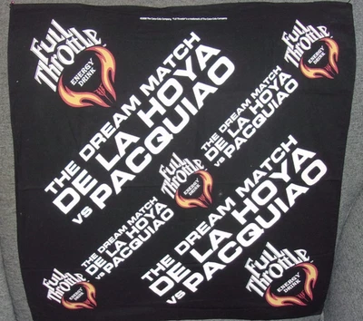 Bandana promocional DE LA HOYA VS PACQUIAO 2008 ADULTO TALLA ÚNICA BOXEO PELEA Foto 1 de 3