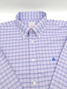 🇺🇲 New Brooks Brothers Non-iron Stretch Button Down Shirt XL Purple MSRP $108 - Picture 1 of 7