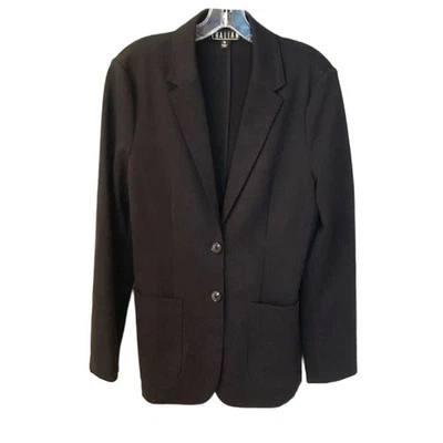 BLAZER THALIAN TALLA MEDIANA NEGRO 2 BOTONES SIN FORRO CARRERA BUSINESS Foto 1 de 4