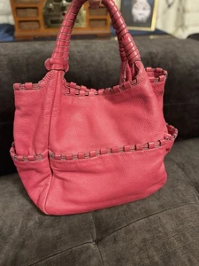 orYANY Tasche Hot Pink Leder & Baumwolle - große Beuteltasche einige Gebrauchsspuren. Designer Hobo - Bild 1 von 10