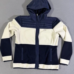 Veste polaire femme Lauren Active Ralph Lauren L boutons zippés complets bleu crème - Photo 1/8