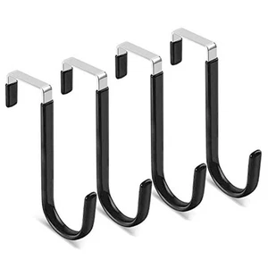 Hooks Accessories 4 Pack Anti Slip Dipped Glue Hanger Metal No Punching - Picture 1 of 9