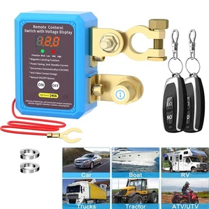 240A 12/24V Dual Remote Auto Batterie Trennschalter mit LED Spannungsanzeige - Bild 1 von 8