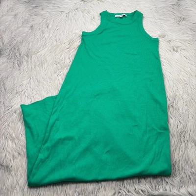LOFT Women's M Green High Neck Ribbed Tank Midi Maxi Dress Resort Vacation - Изображение 1 из 4