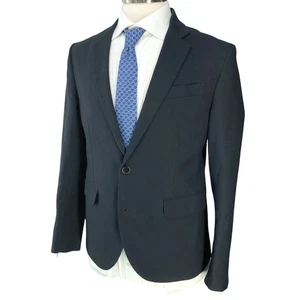 CHCM Sport Mantel Herren 38 S Navy Baumwolle Polyester Zwei Knopf Slim Einfach Belüftet - Bild 1 von 19