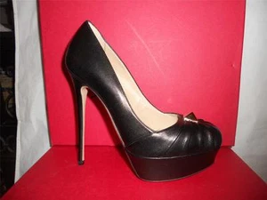 Valentino Garavani Rockstud Cuero Plisado Plataforma Tachonada Zapatos de Bomba Tacones 36 - Imagen 1 de 12