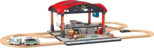 Playtive Eisenbahn-Set Hauptbahnhof, 53-teilig,Holz Spielzeug Modelleisenbahn 3J - Bild 1 von 6