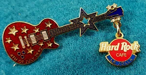 LA JOLLA 2002 4th JULY BLUE STAR CUTAWAY DESIGN RED GUITAR Hard Rock Cafe PIN LE - Picture 1 of 1