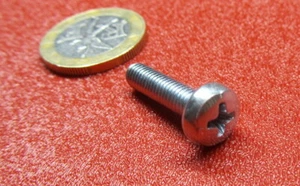 Pan Head Machine Screw Zinc Steel, Phillips, M5 x 0.8 x 20 mm Length, 100 Pcs - Picture 1 of 7