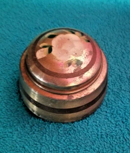 Pulver Puff Spieluhr Vintage rundes Metall, viktorianisch 4,25 Durchmesser spielt die Melodie gut - Bild 1 von 6